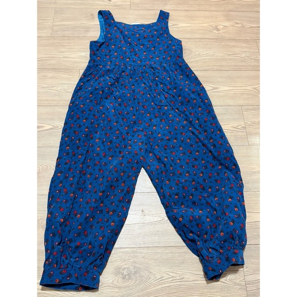 Laura Ashley Pants - Laura Ashley Floral Corduroy VTG Baggy Jumpsuit Size Medium 80/90s Great Britain
